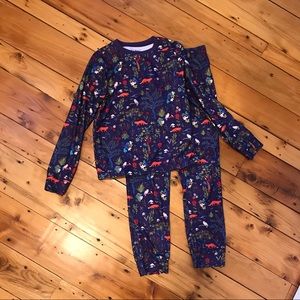 LLBean Girls pajamas, size 10-12, fox